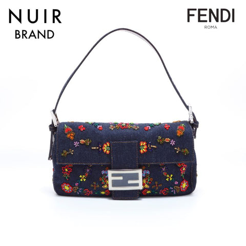 Fendi牛仔串珠手袋海军WS6158