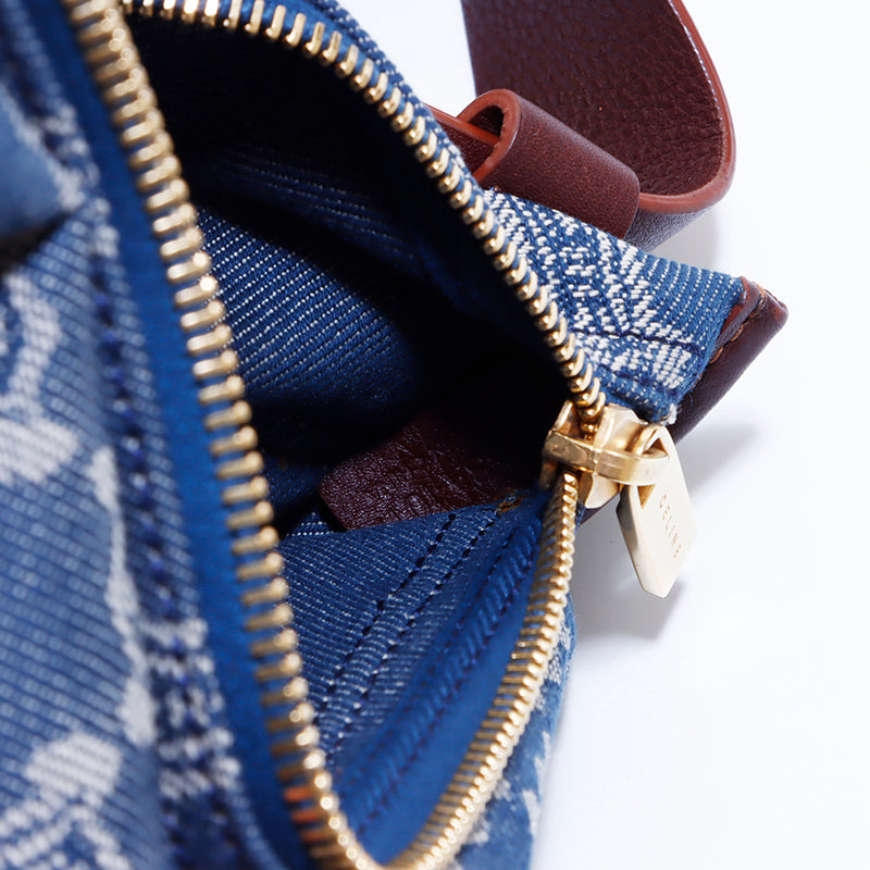 セリーヌ CELINE デニム マカダム ウエストバッグ ネイビー セリーヌ CELINE デニム マカダム ウエストバッグ ネイビー