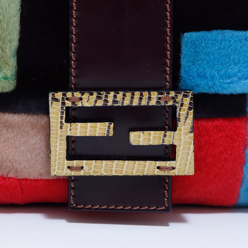 フェンディ FENDI マンマバケット ファー ショルダーバッグ マルチ 