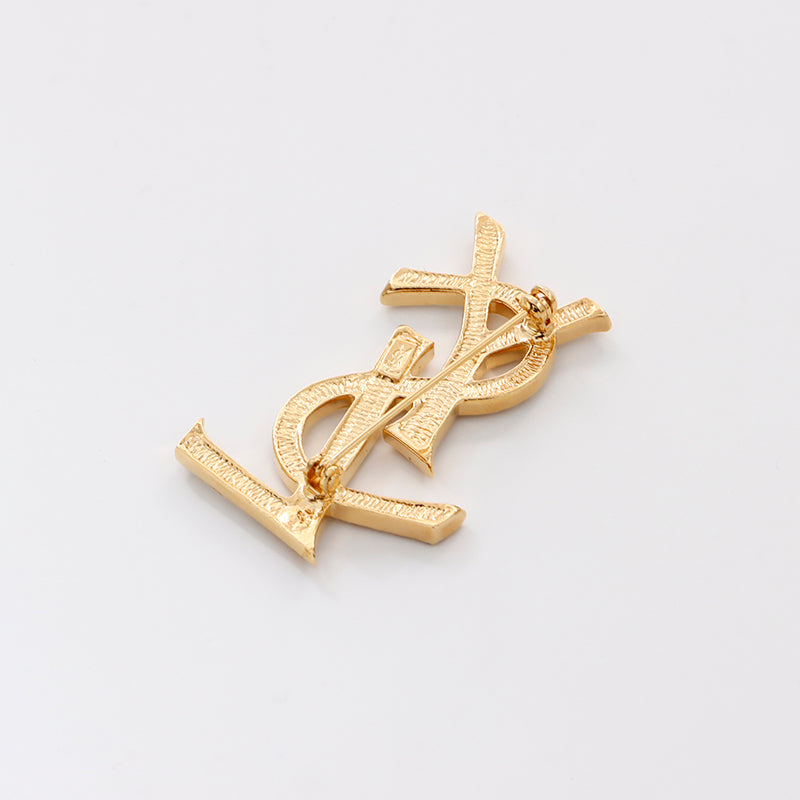 イヴ・サンローラン YVES SAINT LAURENT YSLロゴ ラインストーン