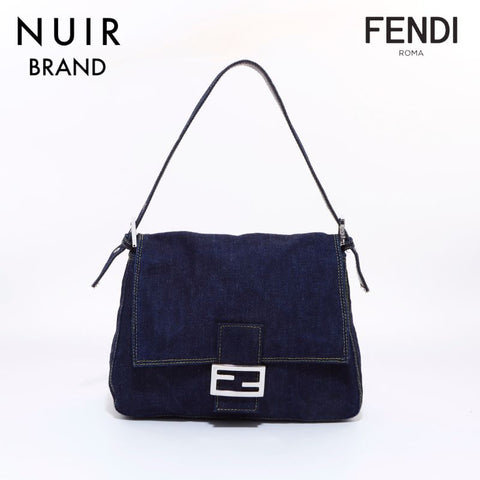 FENDI Denim Shoulder Bag Navy WS6199