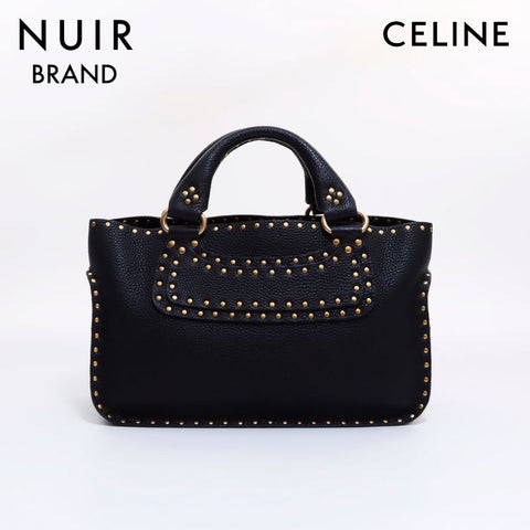 CELINE Leather Boogie Bag Handbag Black WS6218
