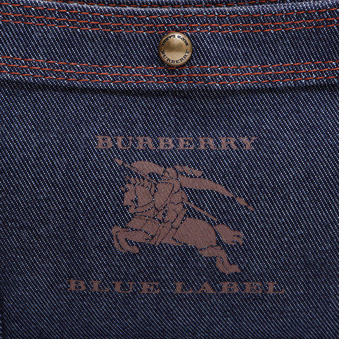 バーバリー BURBERRY ブルーレーベル デニム ポーチ ブルー WS6223