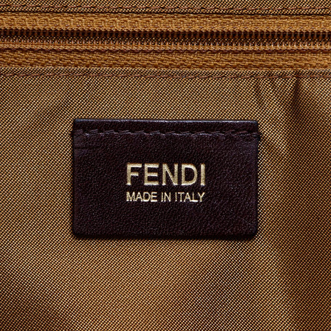 フェンディ FENDI ズッカ スターパンチング トートバッグ ブラウン WS6229