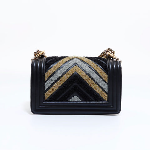 CHANEL Boy Chanel Bore Sac à bandoulière cuir noir WS6273