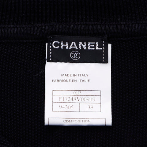 シャネル CHANEL ココボタン カットソー シルク ブラック WS6288