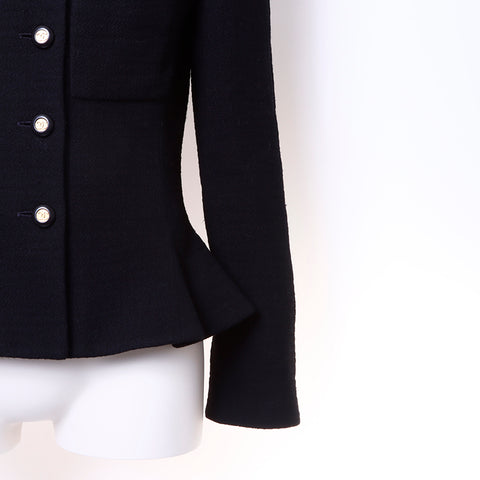 Chanel coco bouton veste laine noire ws6293