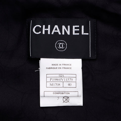 シャネル CHANEL ツイード ジャケット ウール ブラック WS6303