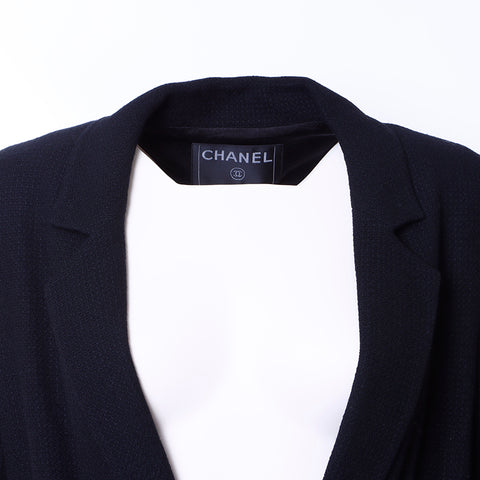 シャネル CHANEL ココボタン ハーフジップ ジャケット ウール ブラック WS6304