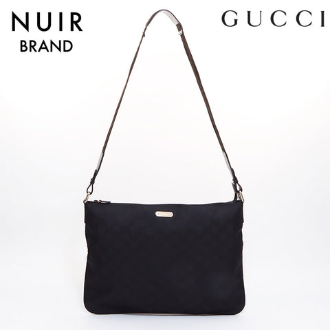 Gucci Nylon Tote Shoulder Bag Black WS6315