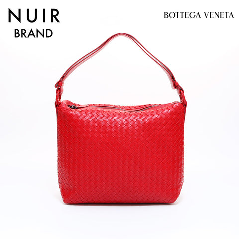 Bottegavenetta Intrecciato Shoulder Bag Red WS6320