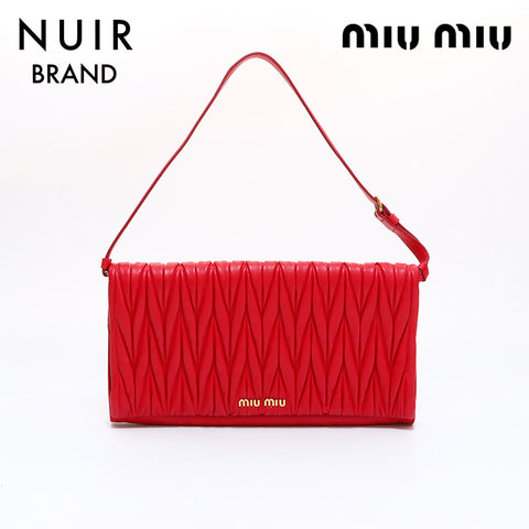 ミュウ ミュウ Miu Miu ショルダーバッグ レッド WS6326