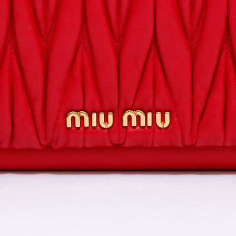 ミュウ ミュウ Miu Miu ショルダーバッグ レッド WS6326