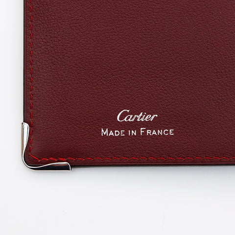 カルティエ CARTIER パスポートケース 二つ折り財布 ブラック WS6328