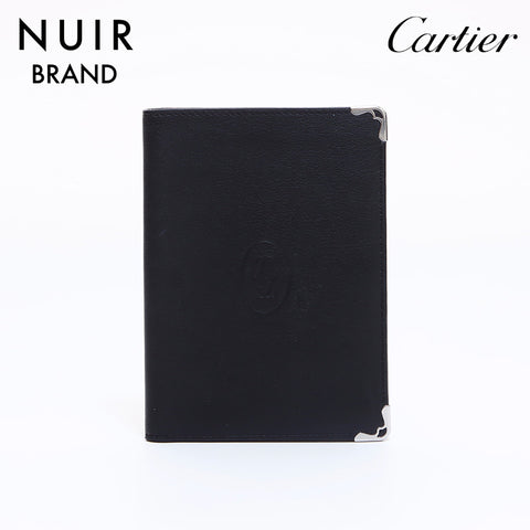 カルティエ CARTIER パスポートケース 二つ折り財布 ブラック WS6328