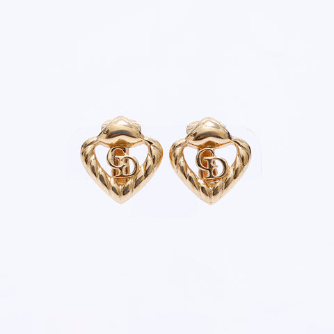 Boucle d'oreille logo Christian Dior or WS6329