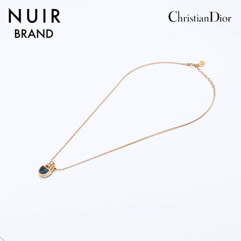 クリスチャンディオール Christian Dior ラインストーン ネックレス ゴールド WS6333