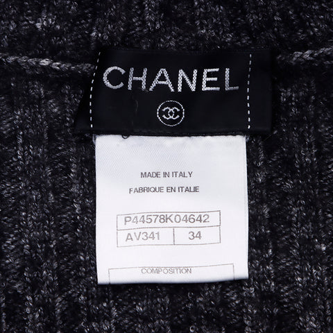 CHANEL Turtleneck Size:34 knit gray WS6340