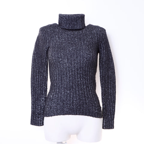 CHANEL Turtleneck Size:34 knit gray WS6340