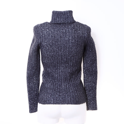 CHANEL Turtleneck Size:34 knit gray WS6340