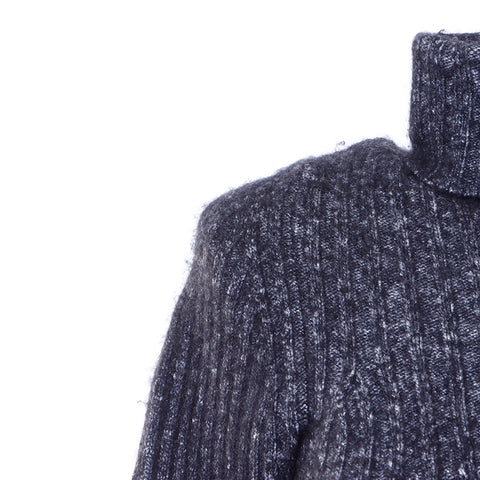 CHANEL Turtleneck Size:34 knit gray WS6340