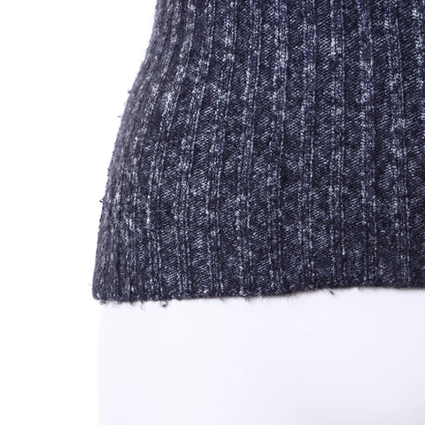 CHANEL Turtleneck Size:34 knit gray WS6340