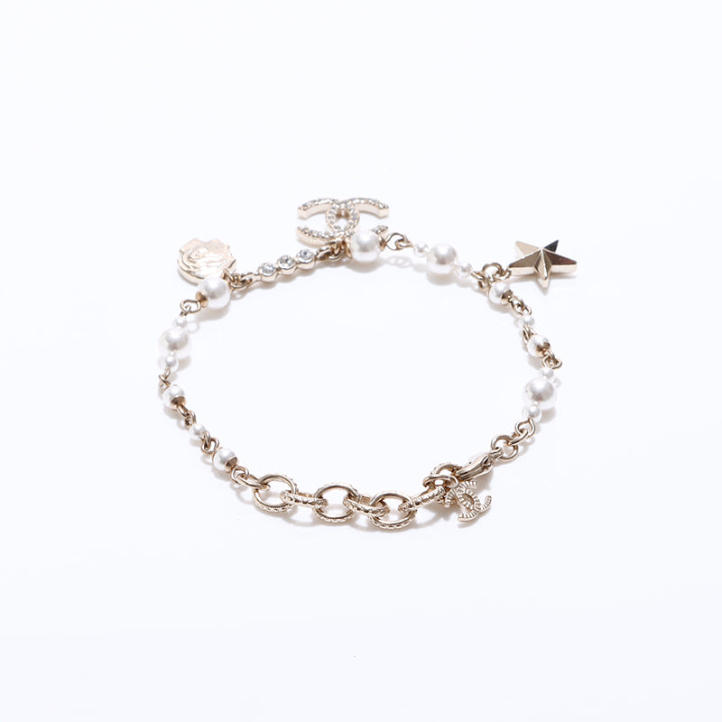 シャネル CHANEL ココマーク パール 星 ブレスレット ゴールド WS6364