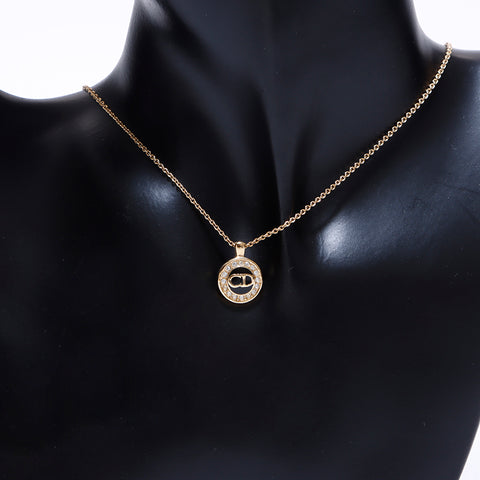 クリスチャンディオール Christian Dior ロゴ ネックレス ゴールド WS6369