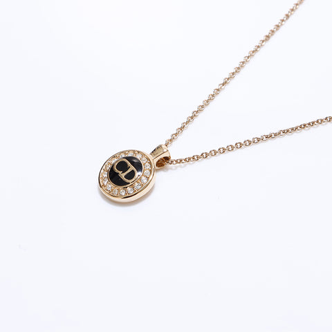 クリスチャンディオール Christian Dior ロゴ ネックレス ゴールド WS6369
