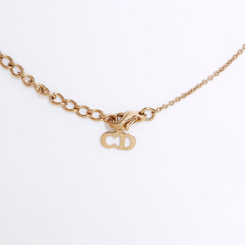 クリスチャンディオール Christian Dior ロゴ ネックレス ゴールド WS6369