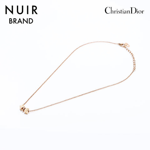 クリスチャンディオール Christian Dior キューブ ネックレス ゴールド 