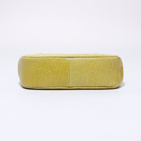 Salvatore Ferragamo Vara embossed leather 2-way handbag yellow WS6377