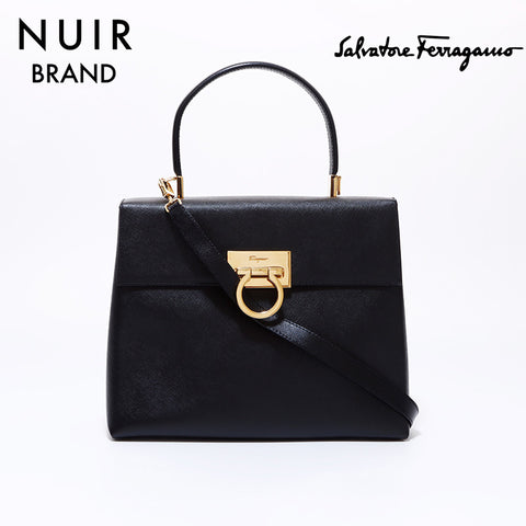 Salvatore Ferragamo 2way Gancini Handbag Black WS6379