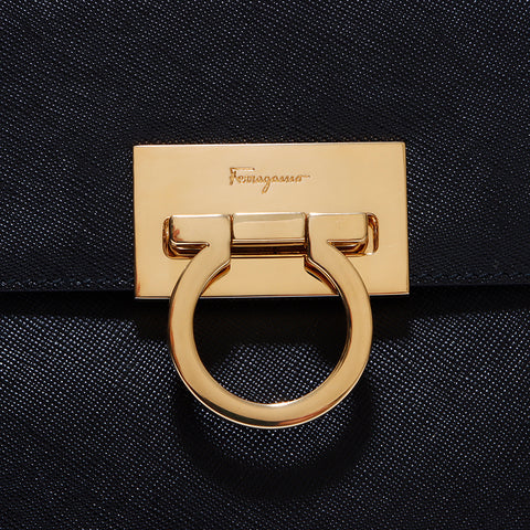Salvatore Ferragamo 2way Gancini Handbag Black WS6379