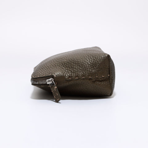 Fendi Serelia Pouch Leather Khaki WS6393