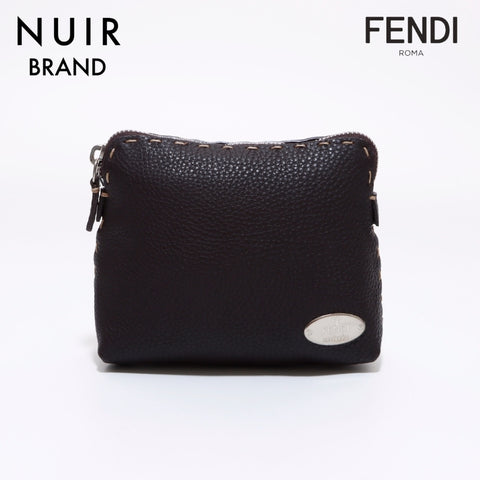 フェンディ FENDI セレリア ポーチ レザー ブラウン WS6394