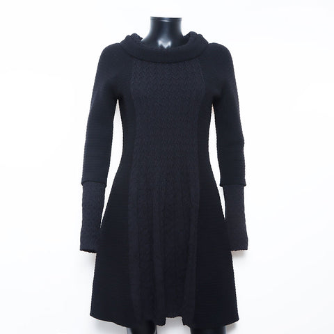 Chanel Knit Dress Wool Black WS6397 NUIR VINTAGE Chanel Knit Dress Wool Black WS6397 NUIR VINTAGE