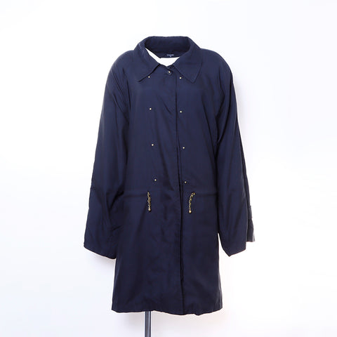 CHANEL COCO Button coat polyester black WS6403