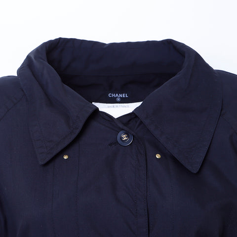 CHANEL COCO Button coat polyester black WS6403