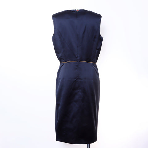 CHANEL No sleeve one piece silk black WS6409