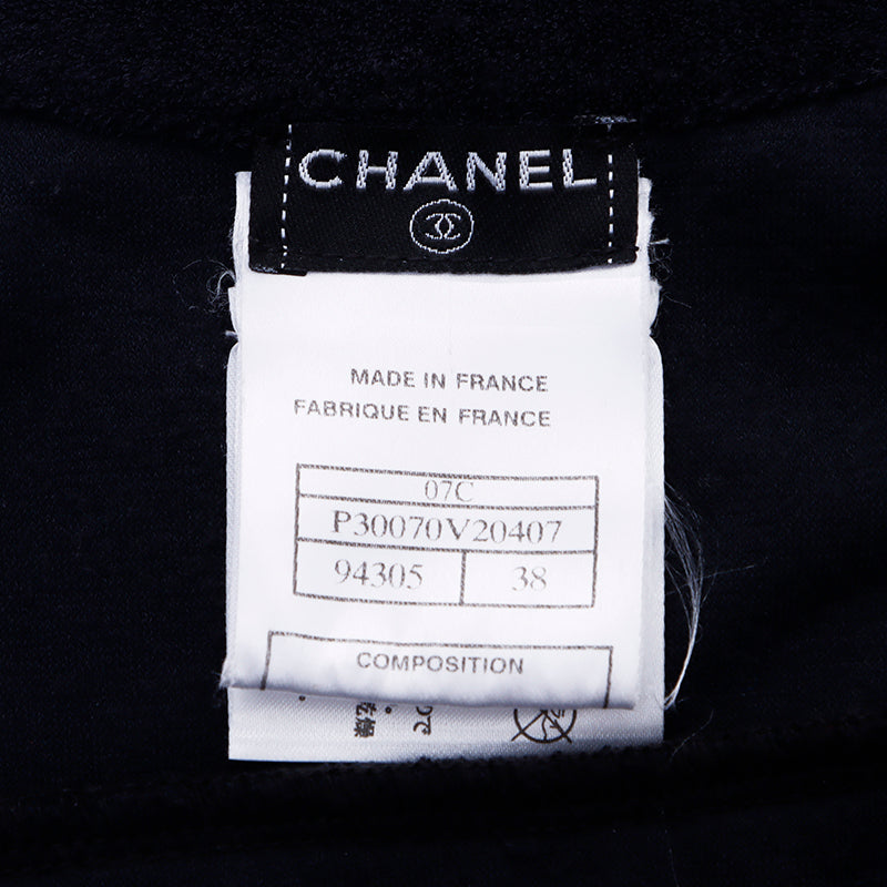 シャネル CHANEL Size:38 パイル リボン ワンピース ブラック WS6430