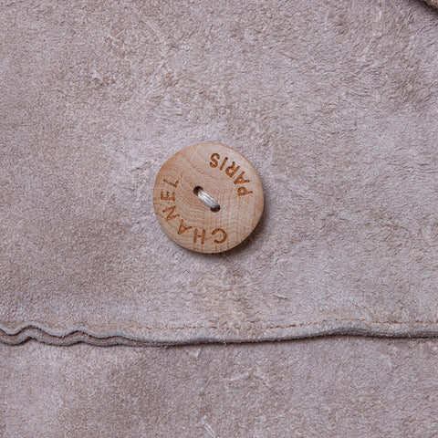 Taille de Chanel: 38 veste de veste beige ws6431