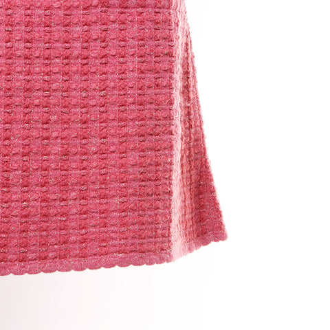 CHANEL Size:38 Lame Knit Short Sleeve Lion one piece pink WS6432