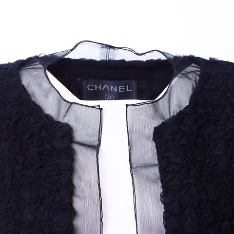 シャネル CHANEL チュールレース ジャケット ジャケット ブラック WS6436