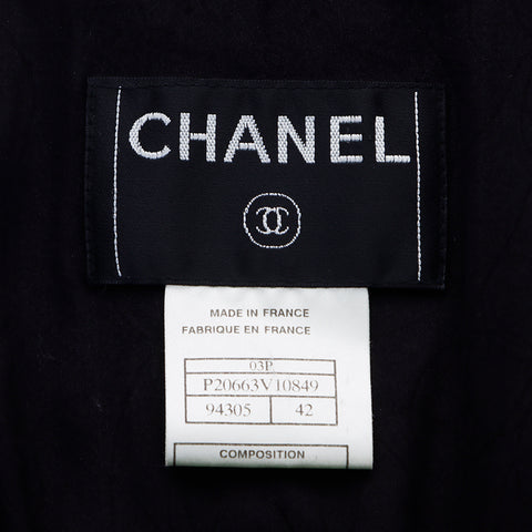 Chanel CHANEL Size:42 Taylord Jacket Black WS6438