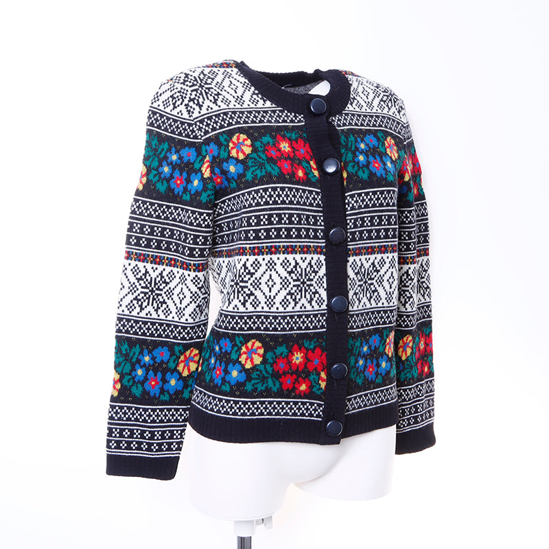 イヴ・サンローラン YVES SAINT LAURENT Size:M フラワー 総柄 YSL