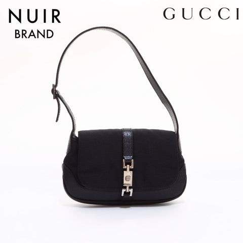Gucci Canvas x Leather Handbag Black WS6448