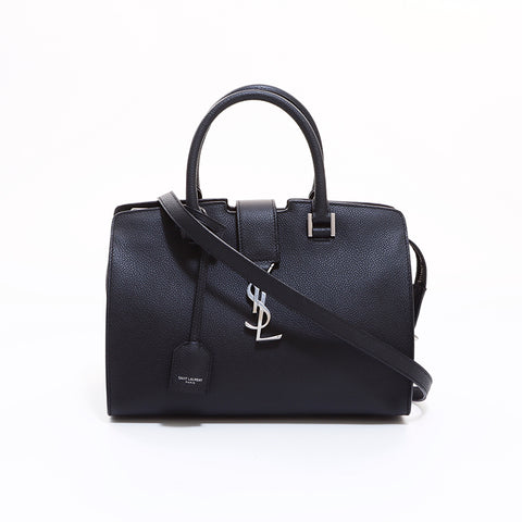 イヴ・サンローラン YVES SAINT LAURENT 2WAY ベイビーカバス ハンドバッグ ブラック WS6451