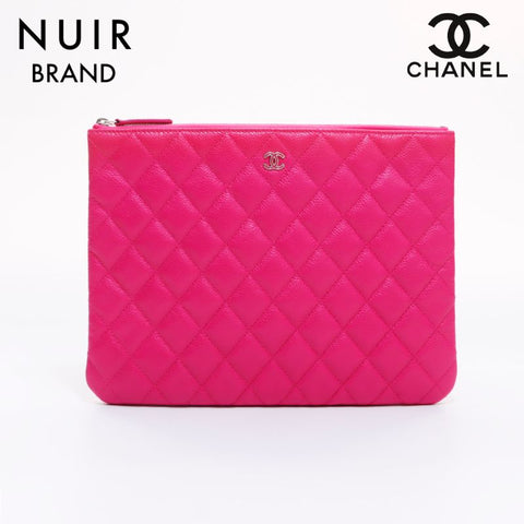 Chanel CHANEL Matelasse Caviar Skin No. 20 Clutch Bag Pink WS6456