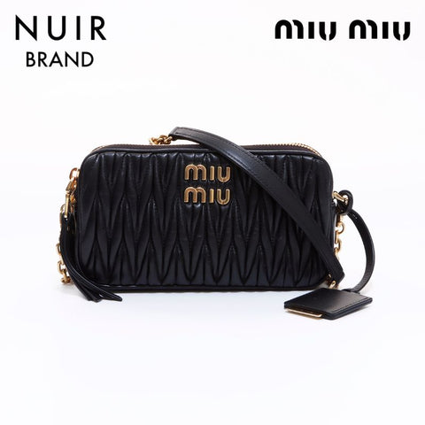 ミュウ ミュウ Miu Miu ショルダーバッグ ブラック WS6474